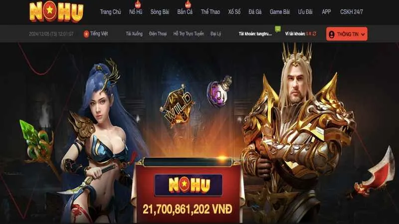 NOHU Giá trị nổ hũ khổng lồ tại nhà cái uy tín